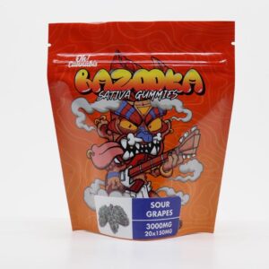 Bazooka 3000mg Sour Grapes Sativa Edibles